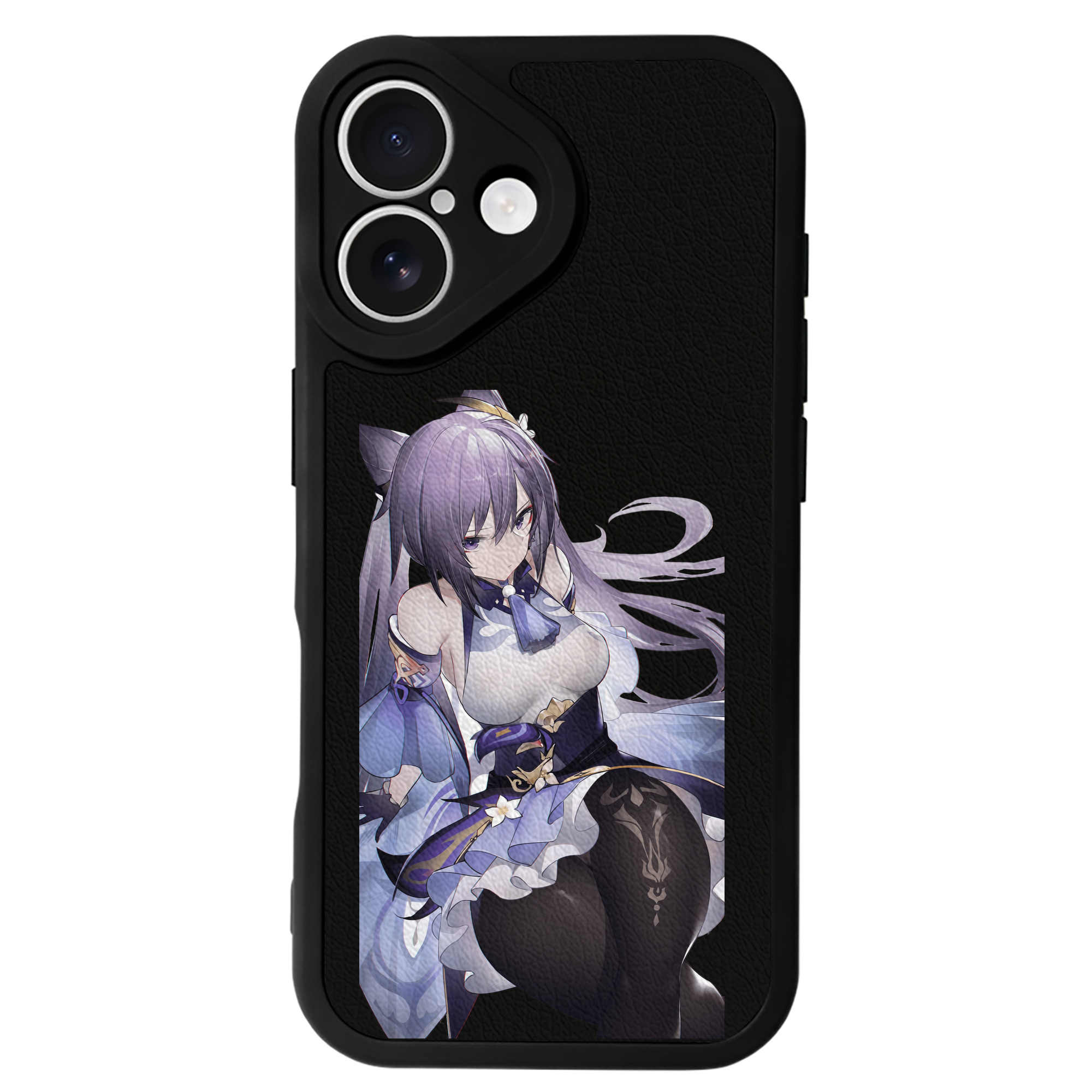 げんし神 刻晴 こくせい genshin Kokusei 【iPhone 16シリーズ対応】シリコンスマホケース（レザー調） 材質：シリコン